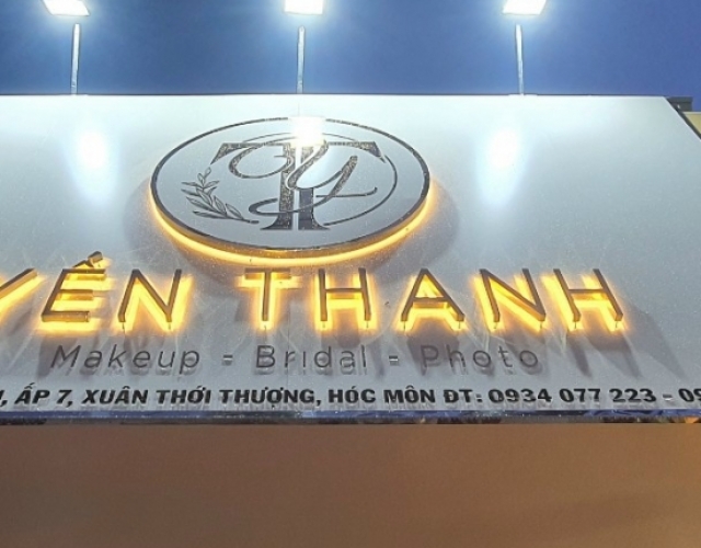 Bảng hiệu Alu Chữ Nổi Khách Hàng Hóc Môn